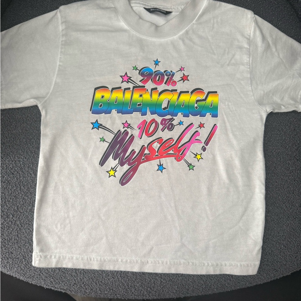 Balenciaga Kids Multicolor Graphic Tee
